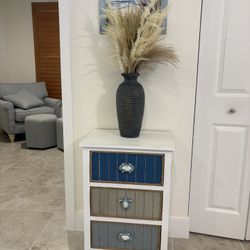 Two Coastal End Tables With Drawers