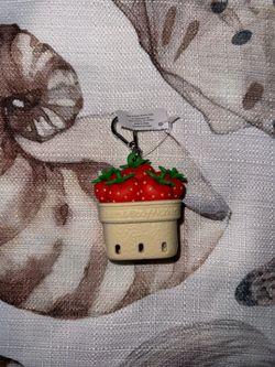 Strawberry basket hand sanitizer holder