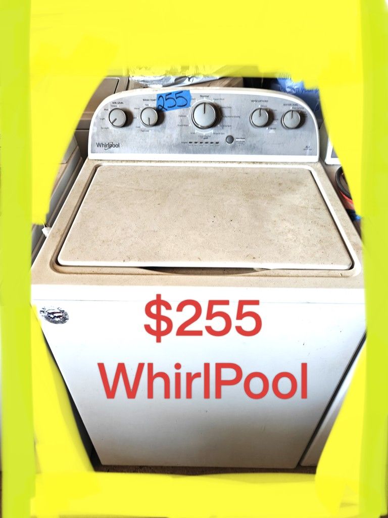 $255 whirlPool Washer huGe tub / Stackable stove Dryer