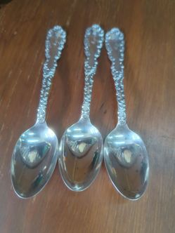 Antique sterling silver teaspoon lot approx 60 grams