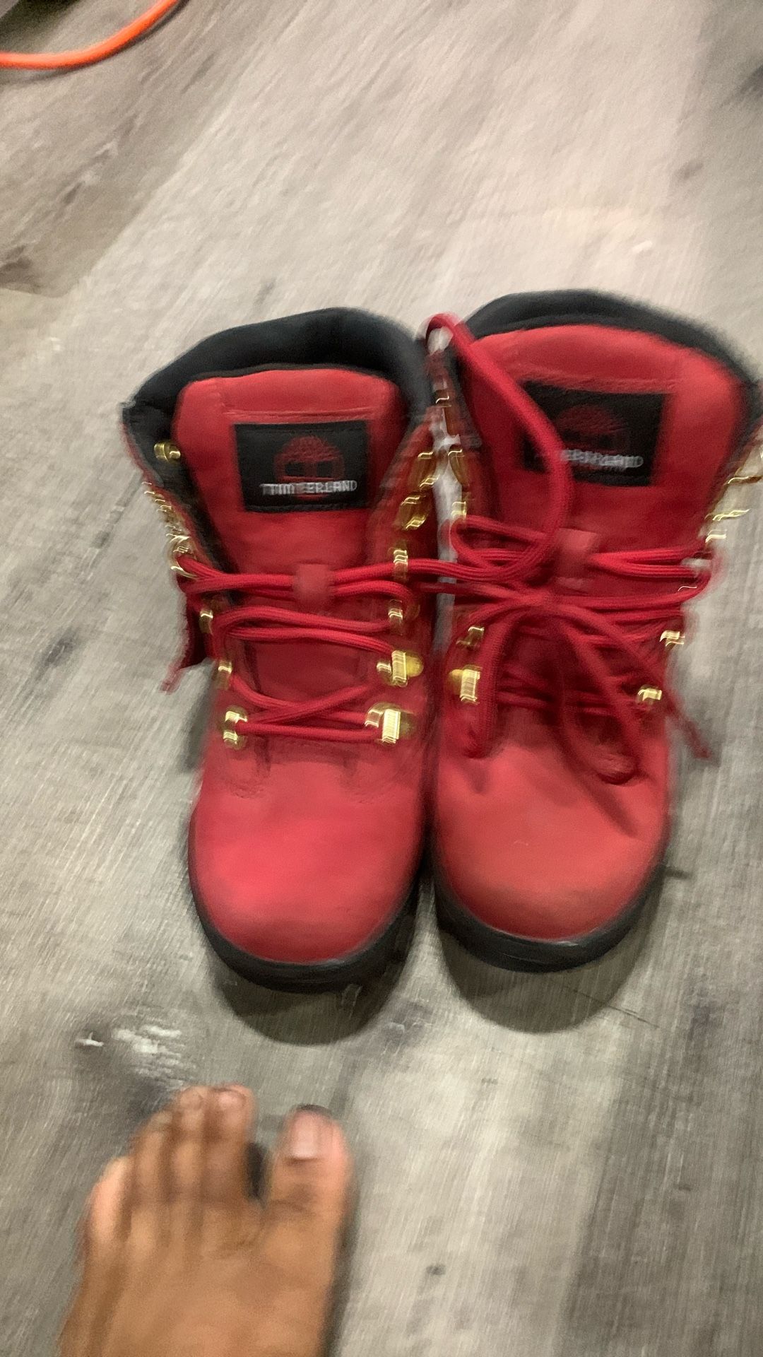 Red Timberland Toddler 13 .5