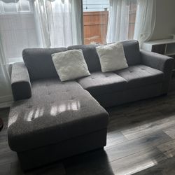Gray Pull Out Sofa 