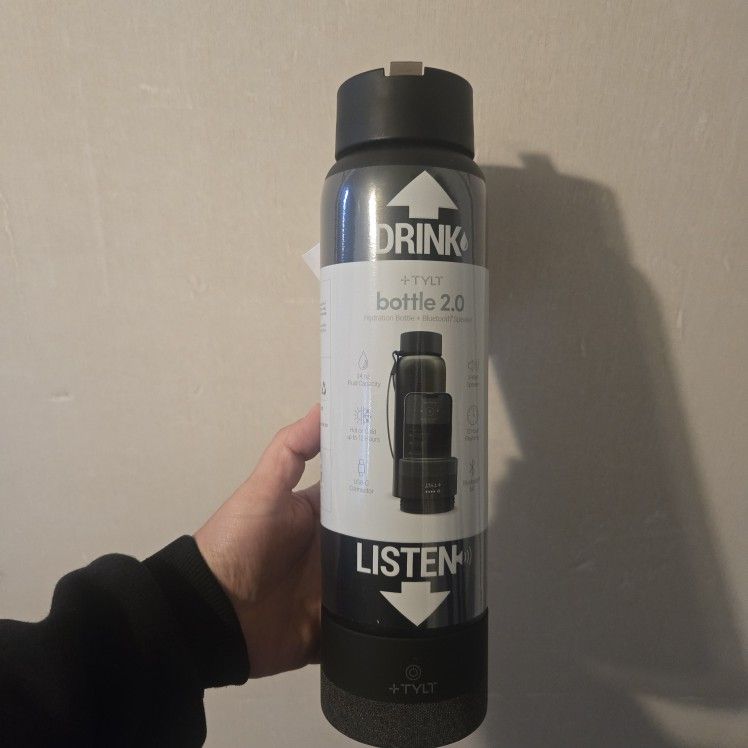 Tylt Bottle 2.0Water Bottle + Speaker Brand New