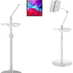 Floor Stand,Adjustable Height Swivel Tablet Holder Mount with Heavy Duty Stable Base Compatible iPad Pro Mini Air 12.9/9.7,Galaxy,Tab,Kindle,iPhone,Ce