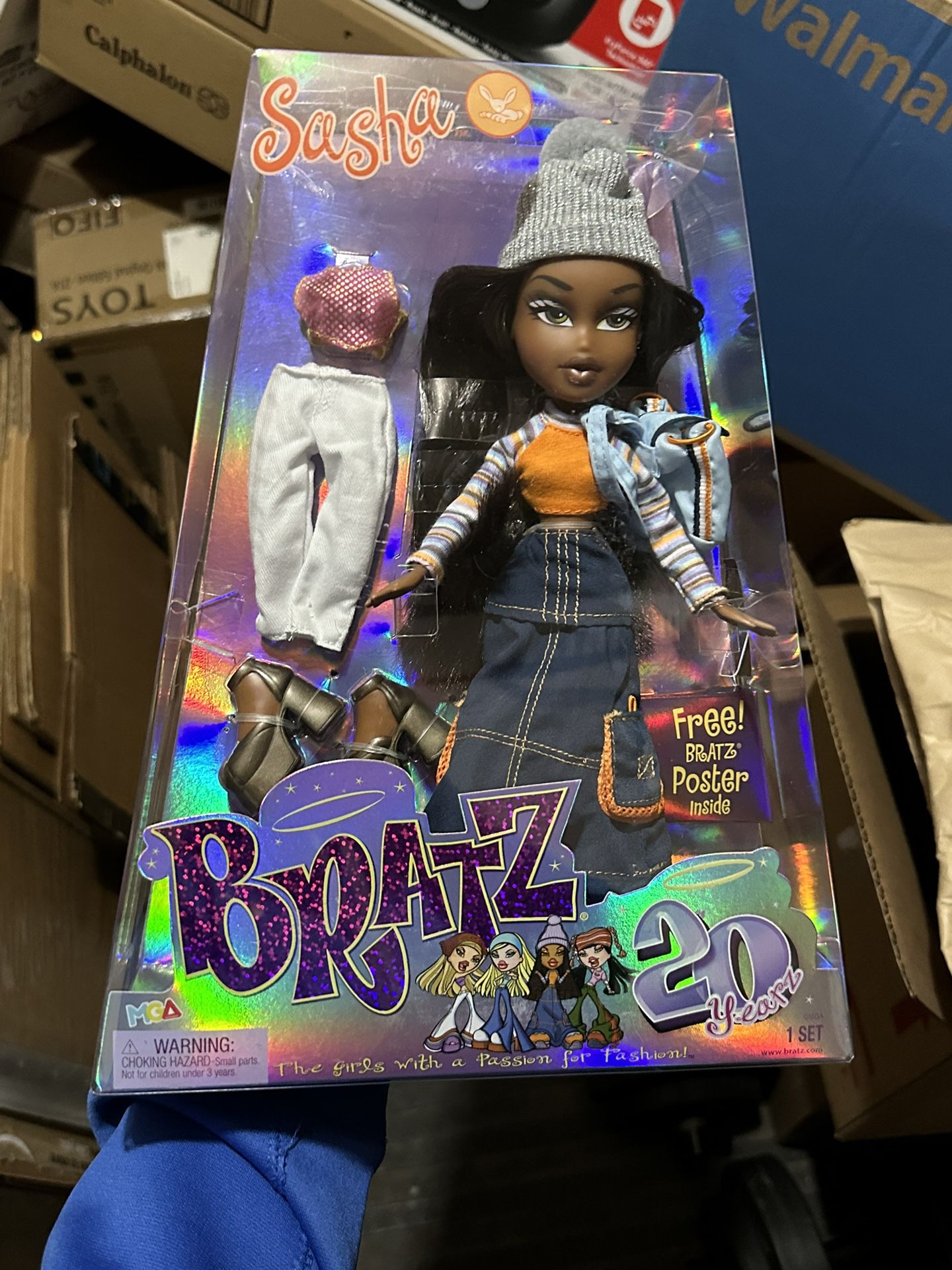 Bratz 20 Yearz Special Anniversary Edition Original Fashion Doll Sasha with Accessories and Holographic Poster | Collectible Doll