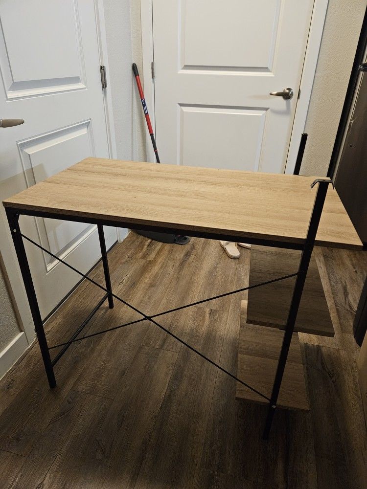 Mainstays Side Storage Desk - Natural