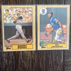 Bo Jackson And Barry Bonds Rookie Cards