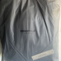 Black Large Essentials Hoodie