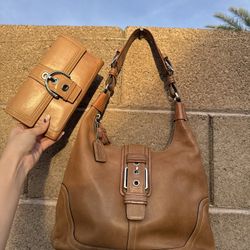 Vintage Coach Soho Hampton Buckle Bag And Wallet Set 