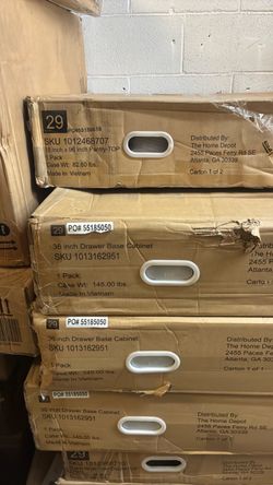36 Inch Drawer Base Cabinet – 3 Pack