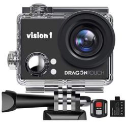 Touch 1080P Action Camera 12MP Underwater Waterproof Camcorder with 2" LCD Screen Remote Control and Mounting Accessories Kits Vision 1