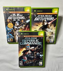 STAR WARS XBOX 3 VIDEO GAME BUNDLE LOT CIB COMPLETE