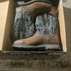 Ariet Mens Work Boots Pull On