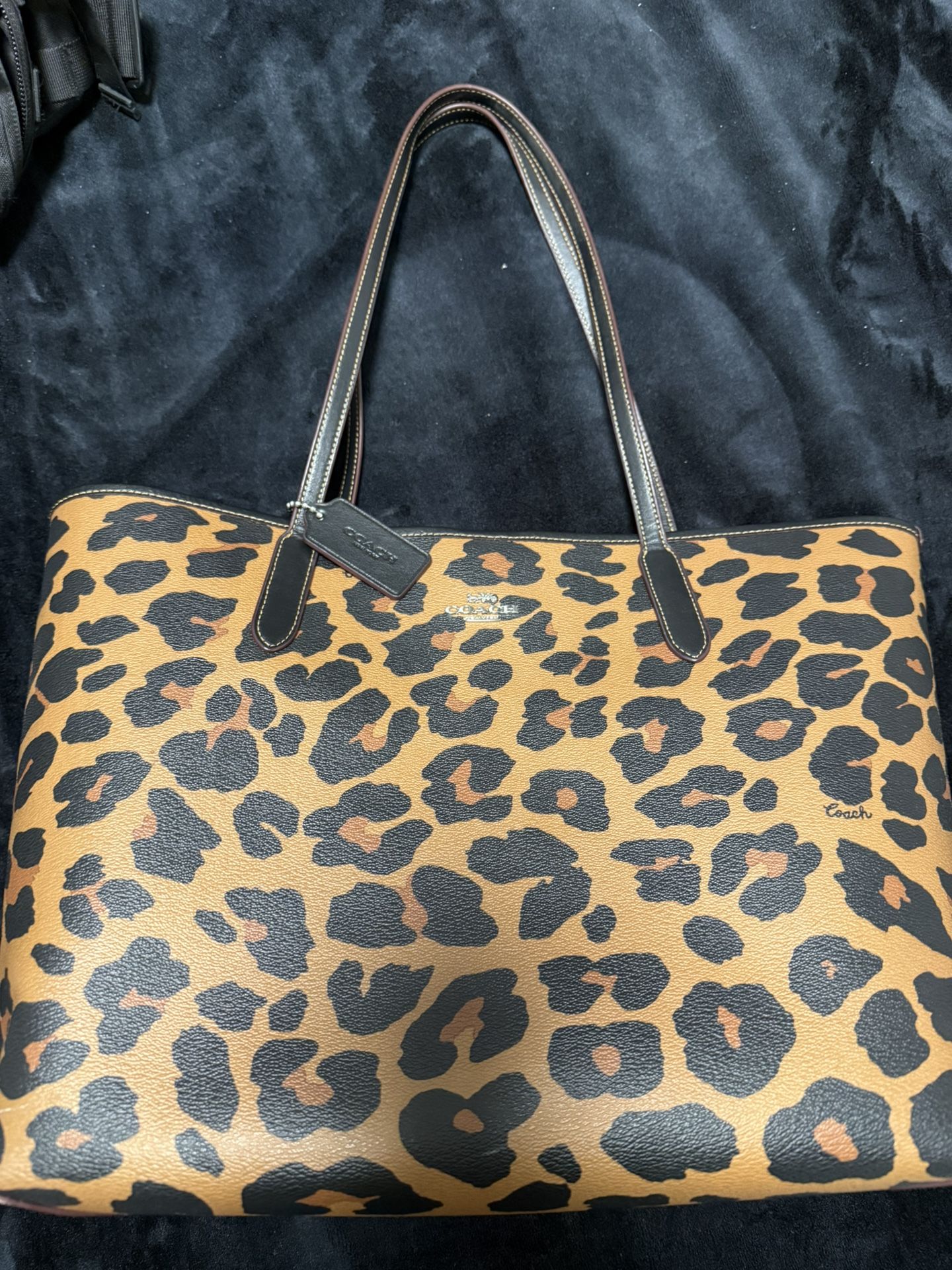 Coach Cheetah Print Tote And Wallet