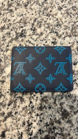 LOUIS VUITTON Multiple Bi-fold Monogram Shadow Wallet Blue