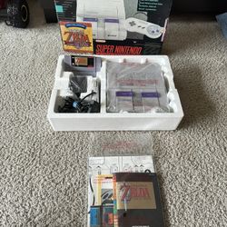 Super Nintendo SNES Control Set The Legend of Zelda link to the past CIB