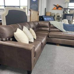 Navi Chestnut Sectional Ashley Brand 