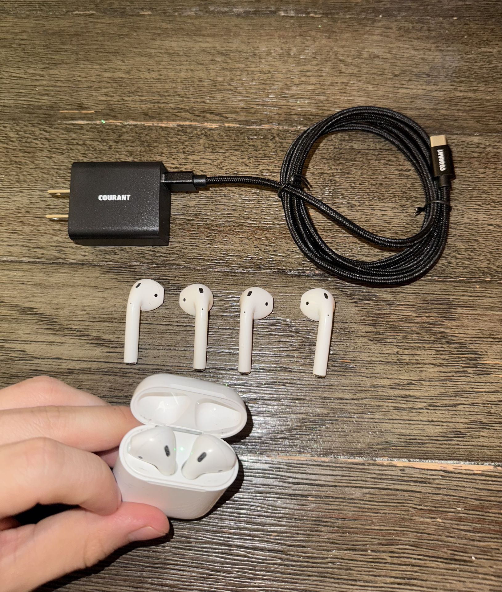 Apple AirPods 2nd Gen With 4 Replacements & Charger (Authentic)