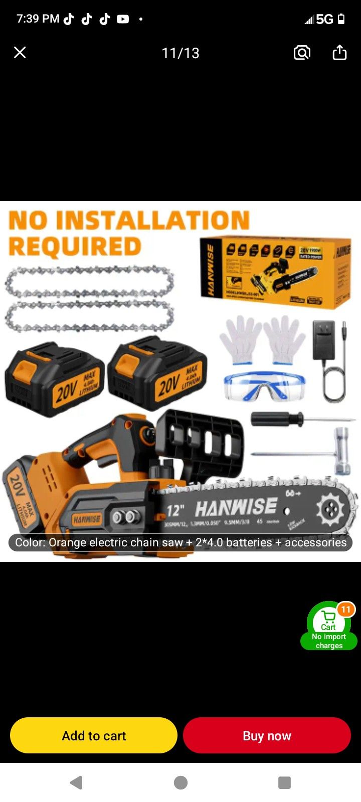 12 Inch Chain Saw