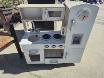 Wooden Play Kitchen Set For Kids