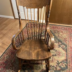 Antique Press Back Rocker