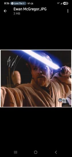 Ewan McGregor Signed Star Wars Obi Wan 8x10 Photo Autograph BAS Beckett Certified