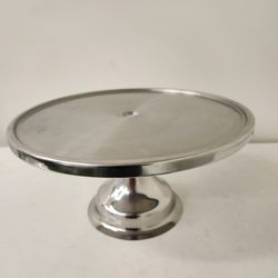 Winco Stainless Steel Round Cake Stand, 13-Inch