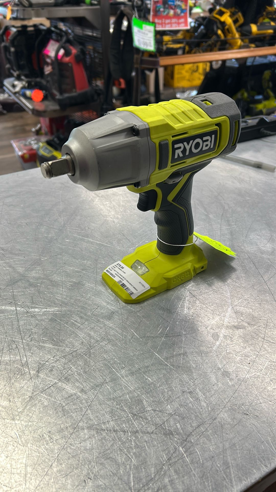 96091 Ryobi PCL265 18v Lithium Ion 1/2” Impact Wrench (Tool Only) 589224