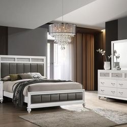 NEW 4-PIECE QUEEN BEDROOM SET WHITE- SHOP NOW PAY LATER