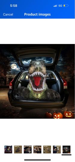 Halloween inflatable dinosaur trunk or treat