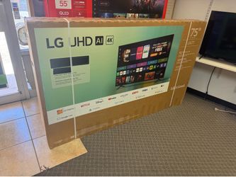 75 LG 4K smart HDTV $55 down on Financing for delivery six month warranty