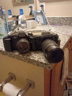 Konica and Pentax P3 35mm Film Cameras