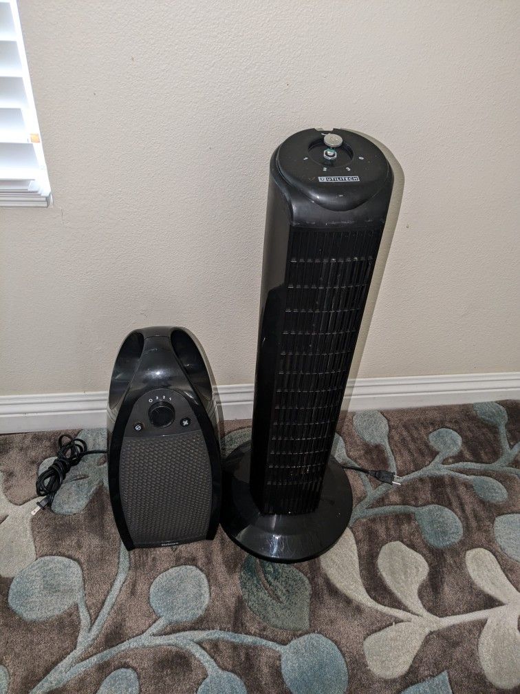 Holmes Mini-Tower Air Purifier & Utilitech Tower Fan