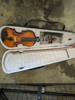 Violin with Case and Bow