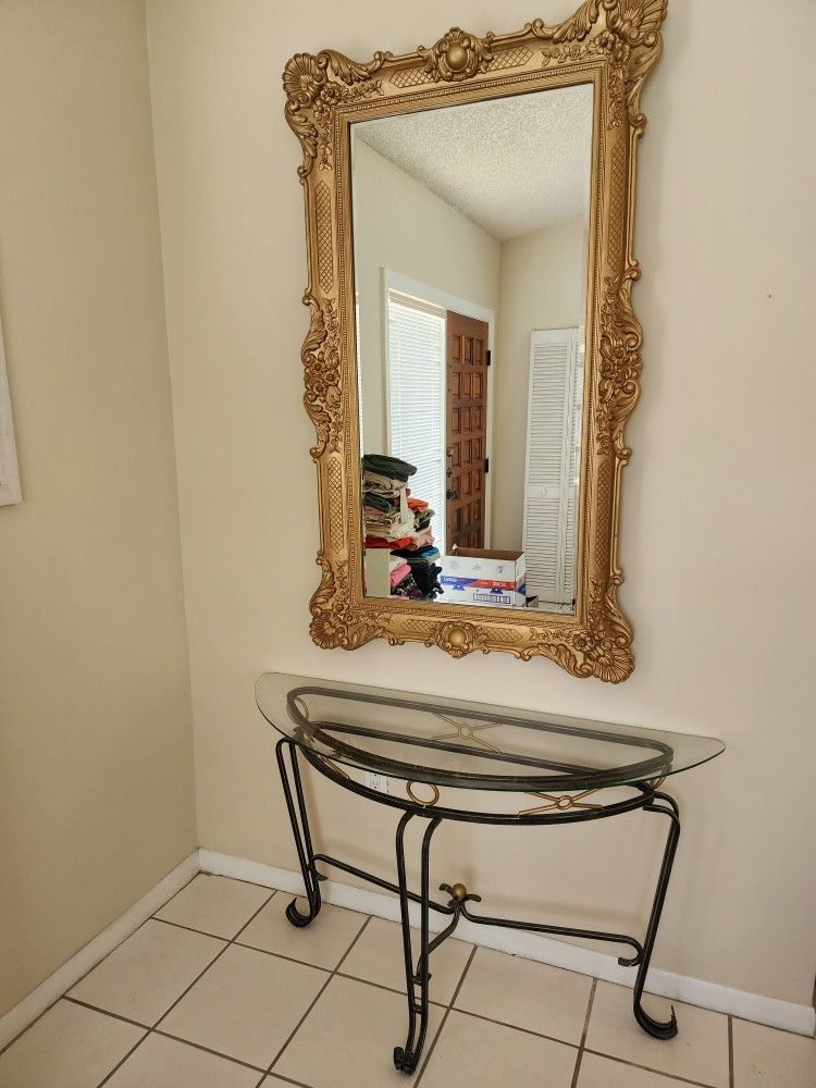 Mirror and Table Combo