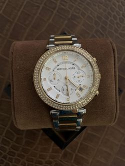 Michael Kors Parker Two Tone With Cz Stones 