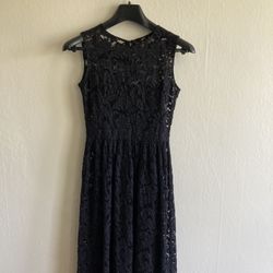 Prada Embroidered Black Dress