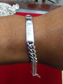 925 silver cuban link bracelet 9 inch long 28.6 grams