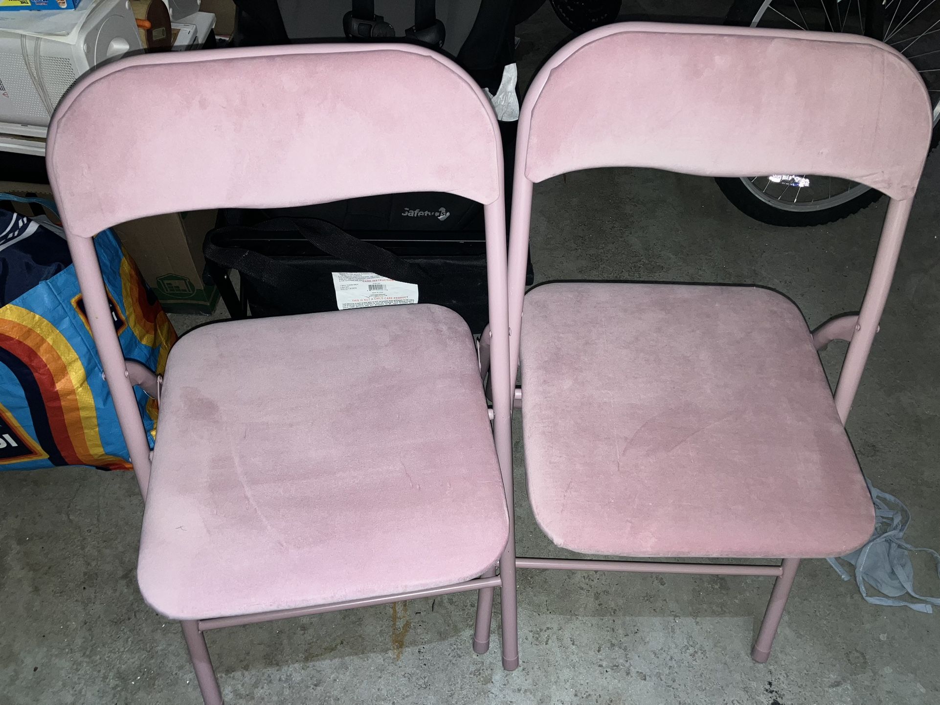 Soft Pink Folding Chairs