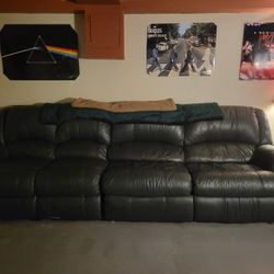 Lazyboy Xtra Long Leather Couch