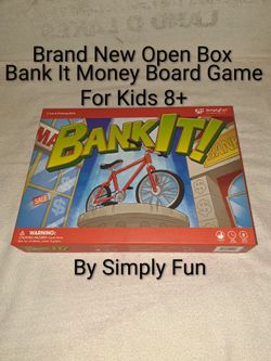 Brand New Open Box Bank It Money Board Game For Kids 8+ By Simply Fun
