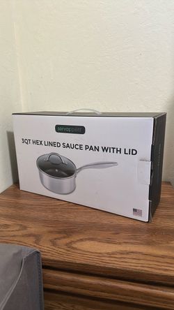 Servappétit 3QT Hex Lined Sauce Pan with Lid