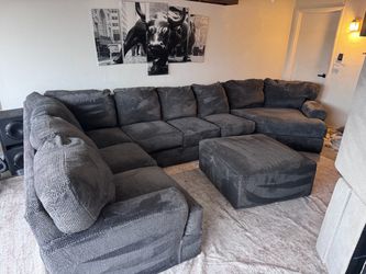 FREE DELIVERY Dark gray sectional sofa couch sala