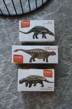 PNSO Dinosaur Toys Brand New in Boxes, Dinosaurs: Sauropelta, Pinacosaurus, Ankylosaurus