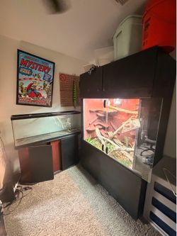 Selling my 125 gallon fish tank and my custom made lizard tank