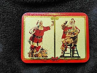 Vintage Santa Coca Cola Nostalgia Playing Cards 1994 w/Tin