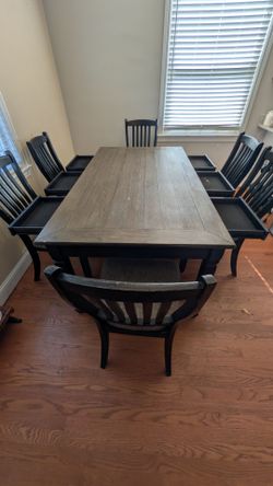 Dining Table Set w/ 6 Chairs — $350