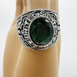New United States Army Ring With Green Stone - Size 13 ***$35
