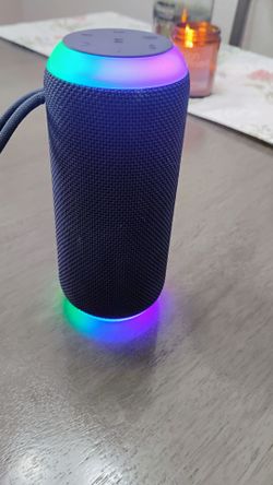 Onn Blue BT Speaker Loud W / Color lites on each end $ 10Onn Blue BT Speaker Loud W / Color lites on each end $ 10