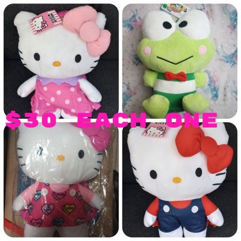 HELLO KITTY OR KEROPPI BACKPACK π$30 EACH ONE π